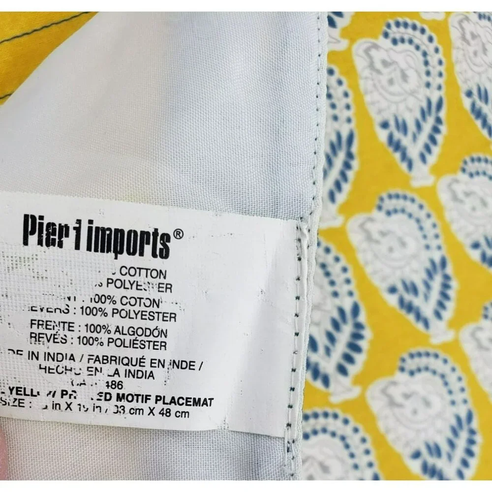 2 Pier 1 Imports Cotton Blend Place Mats 18.75
